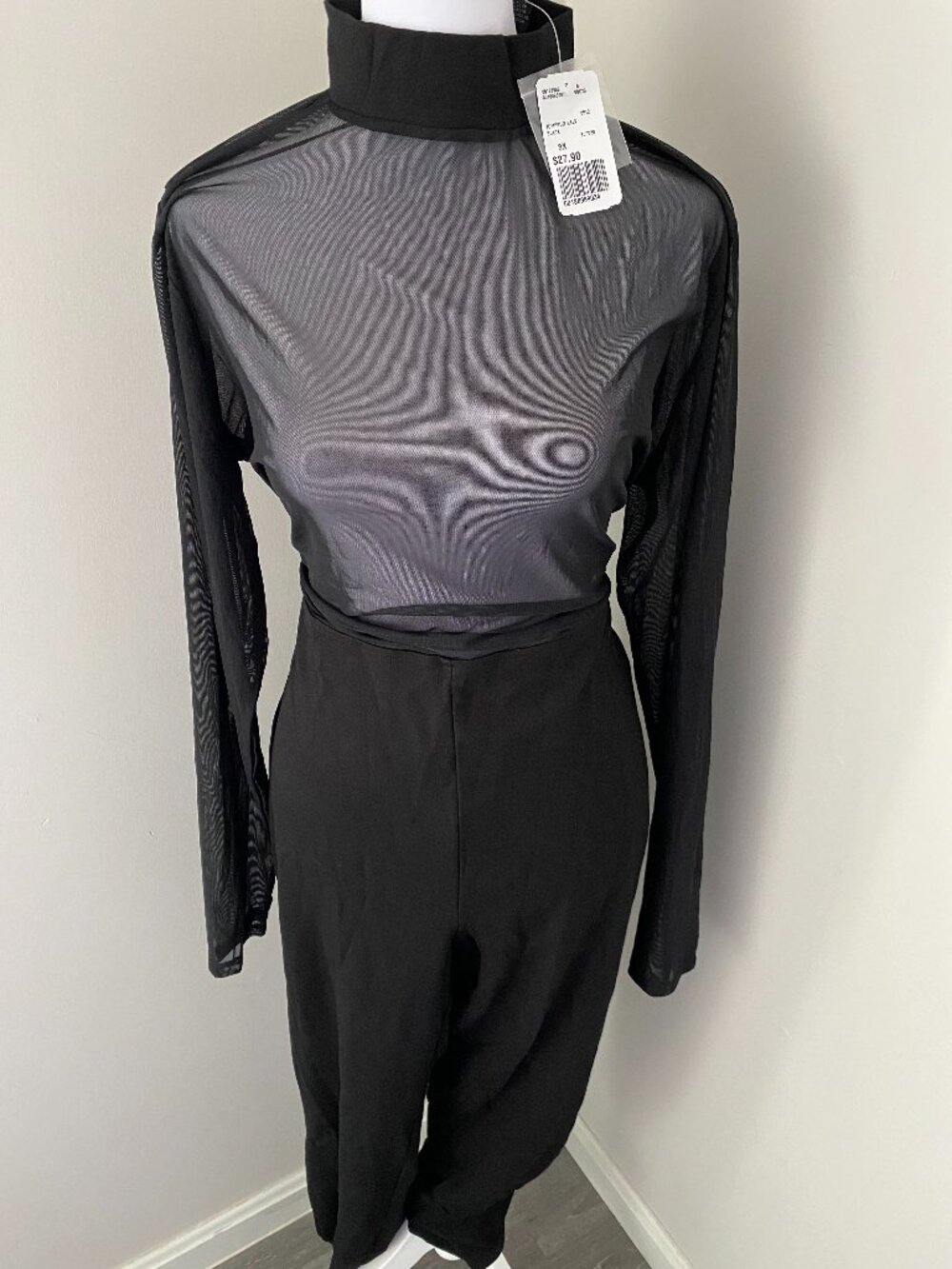 High Neck Sheer Jumpsuit